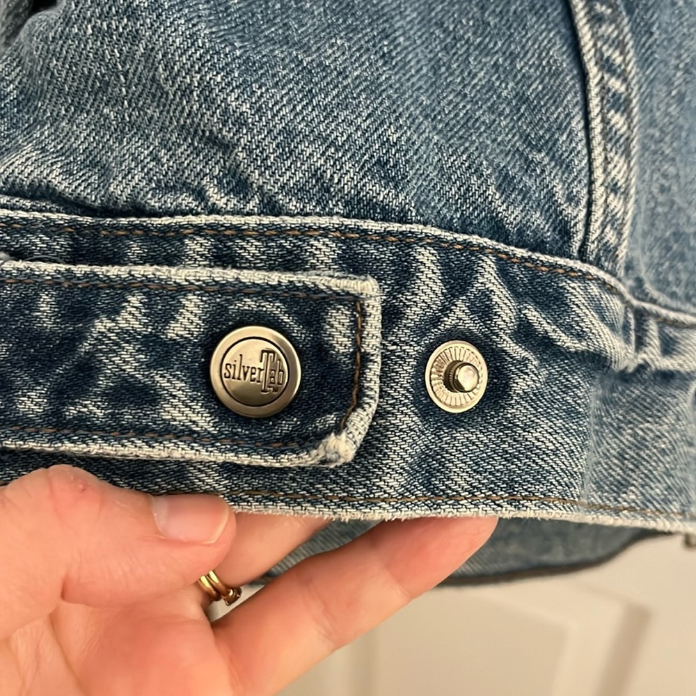 Levi’s Silver Tab Trucker Jacket - Vintage Denim Jean Jacket - Men’s size Large - Picture 9 of 16